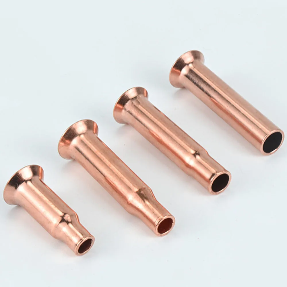 High Quality Pure Copper Flare Nipple Refrigeration Capillary Tube Welding Fitting Air Conditioner Refrigerator Copper Parts