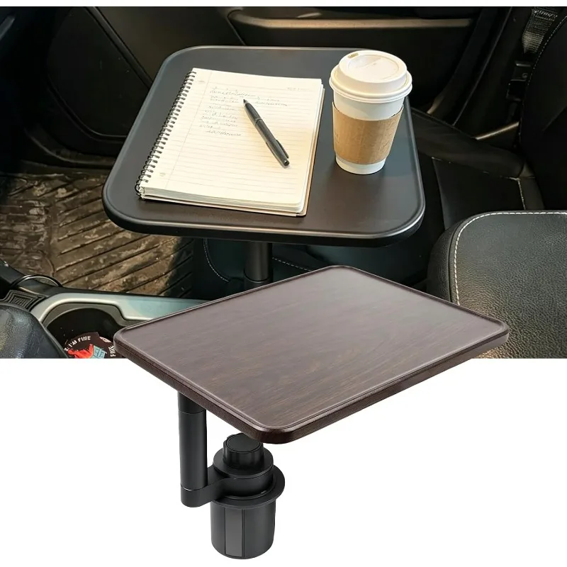 360 Rotating Car Tray Table Height Adjustable Expandable Magnetic Lock Double Cup Holder for Tesla Laptop Dining Car Accessories
