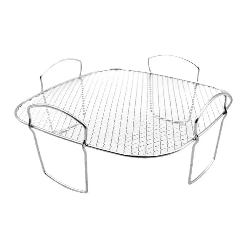 Grille de friteuse à Air adaptée aux friteuses à Air, gril de four en acier inoxydable, gril empilable, ustensiles de cuisine, cuisson de plusieurs aliments