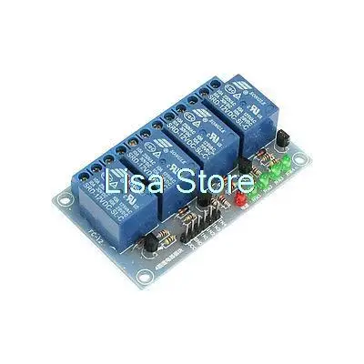 

Electronic Component 4 Channel DC 12V 10A Low Level Power Relay Module