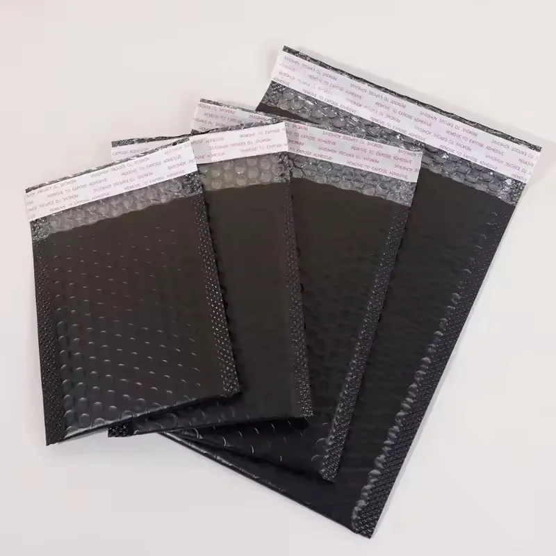 50Pcs Black Bubble Express Packaging Bag Co Extruded Film Bubble Bag Shock Absorbing Bubble Envelope Self Adhesive Bag