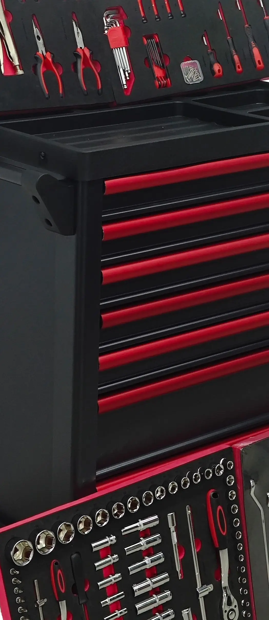 Customized 7-Drawer Tool Cabinet With Stamping Sheet Metal Efficient Machined Workstation Storage OEM Support