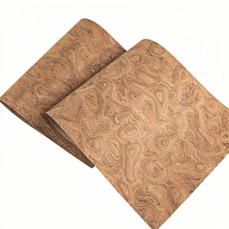Technology Elm Burl Wood Veneer L:2.5MetersX58CM T:0.3/0.5mm for Luxury Furniture&Accent Walls Speaker Cabinet Decorative Panels