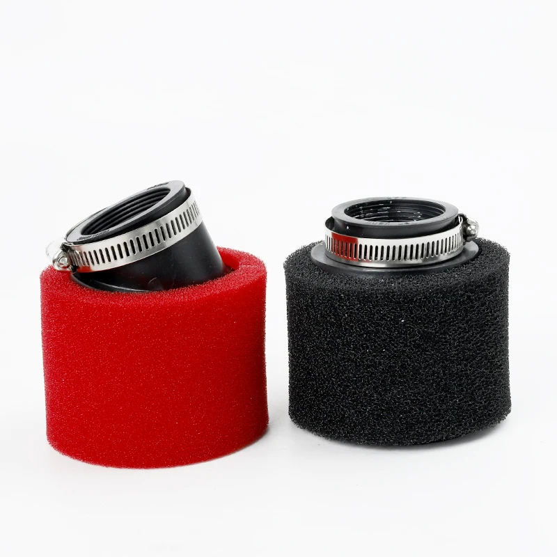 35mm 38mm 42mm 45mm 48mm Black and Red Foam Air Filter Sponge Cleaner Moped Scooter Dirt Pit Bike Motorcycle