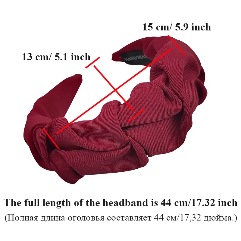 2023 New Fashion Hair Bands for Women Girls Flower Solid Color Headbands Headwear Folded Hair Hoop Hair Accessories for Women