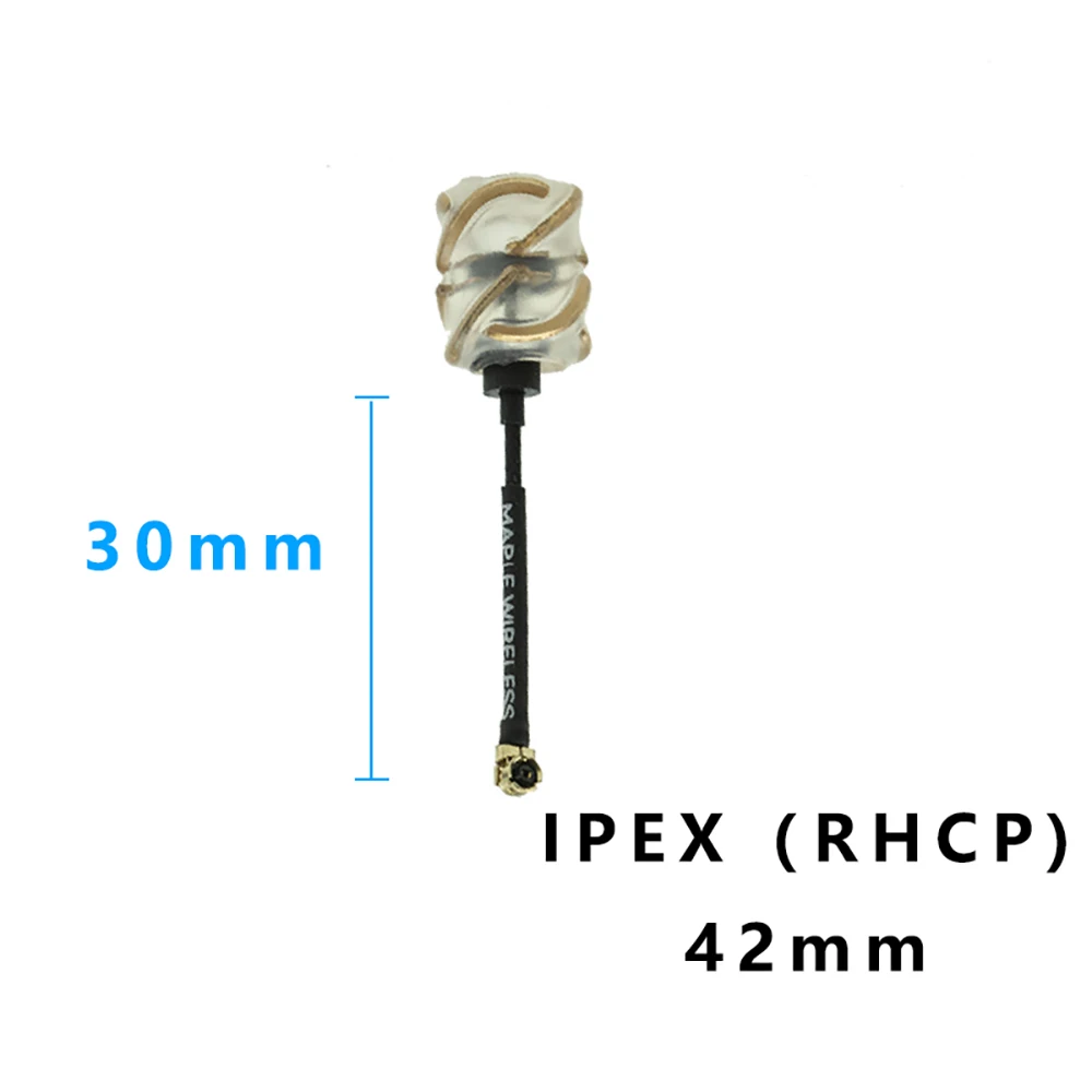 Maple Wireless Light 1S 5.8Ghz 2dBi polarizzazione circolare Lollipop Antenna RHCP IPEX per Acrobee Mobula7 /8 BETAFPV 1S FPV Drone