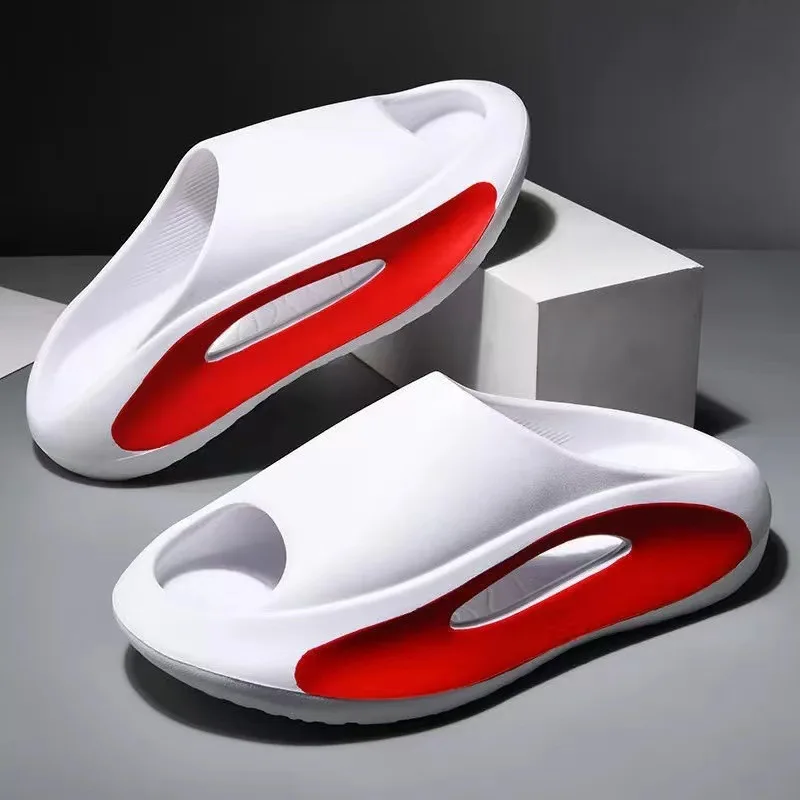 Zapatillas de casa para hombre y mujer, chanclas antideslizantes para interior y baño, sandalias de lujo, novedad de verano, 2024