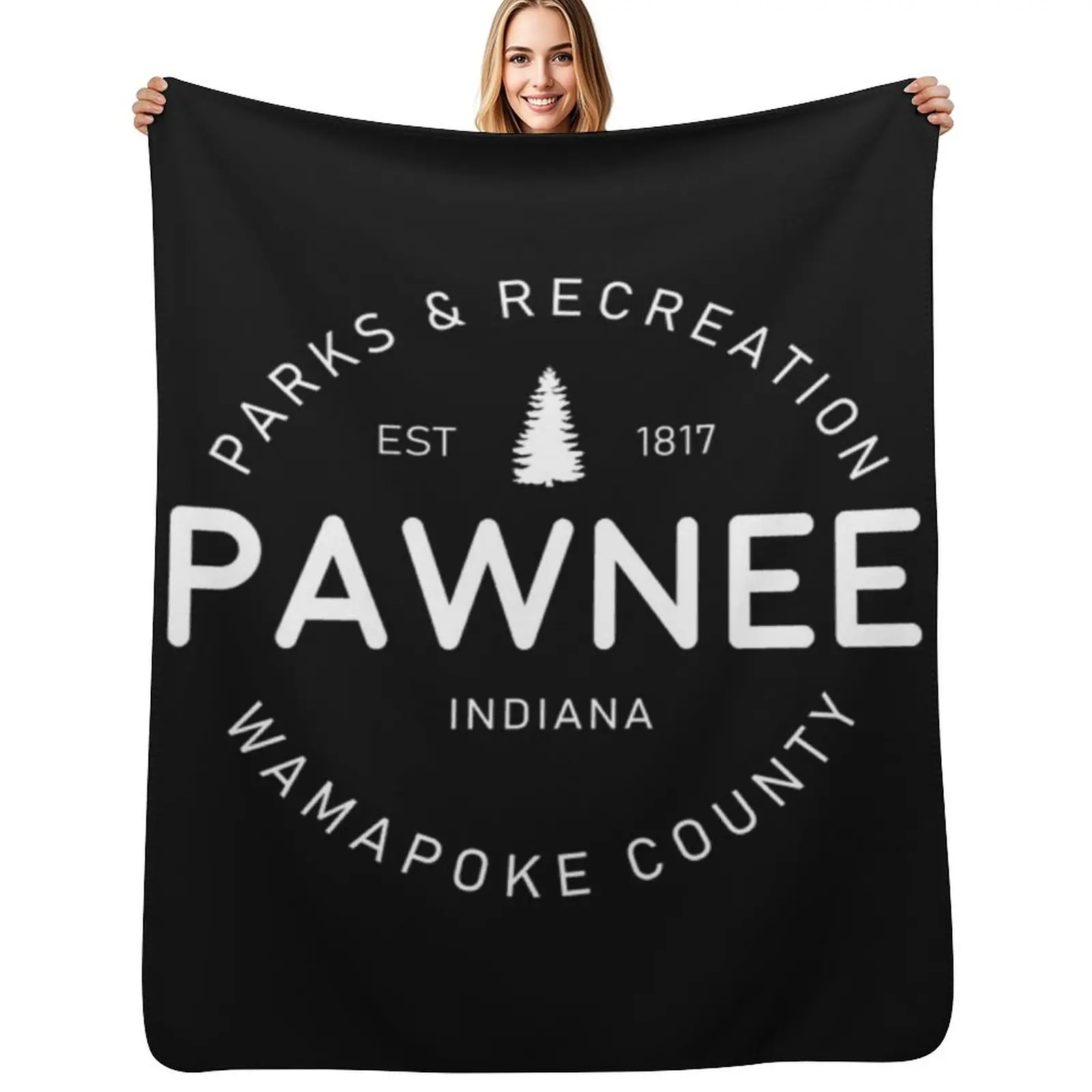 

Pawnee T-Shirtparks and recreation Pawnee Throw Blanket Bed Fashionable Large Designers Blankets