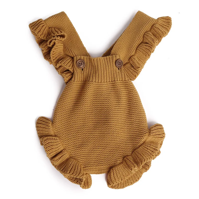 Baby Knitwear Spring Autumn Knitting Outfits Cable Knitted Jumpsuit