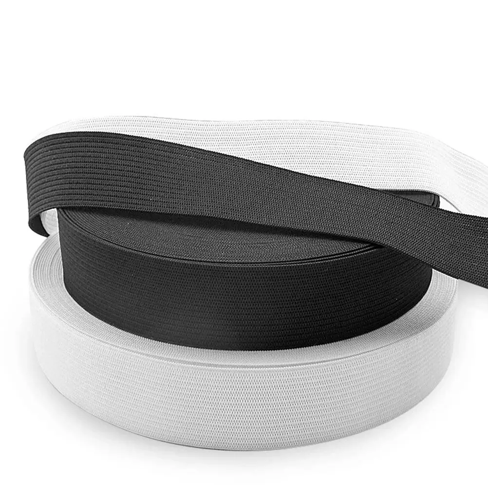 

42 Meters Knitting Elastic Band Repeated Use Comfortable Breathable DIY Projects Wigs Underwear Sportswear Black 3cm