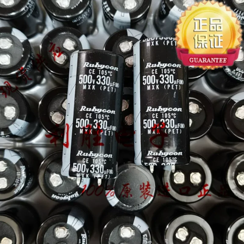 Capacitor Japonês Ruby 330UF 500V 25 * 55 MXK substitui 450V330UF
