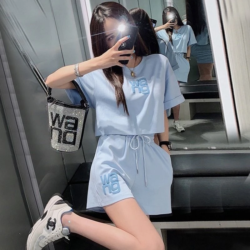 New Cartoon Cotton Athletic Wear for Women Fashion Home Clothing Homewear Short Pants Short Sleeved Set Summer Sleepwear