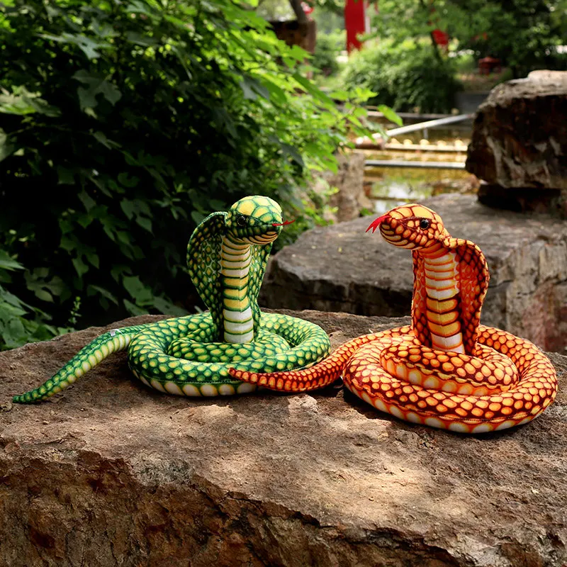 

200/300cm Cobra Scary Long Snake Doll Plush Toy Wild Animal Like Real Boa Plushie Peluche Home Office Decor Boys Men Gift
