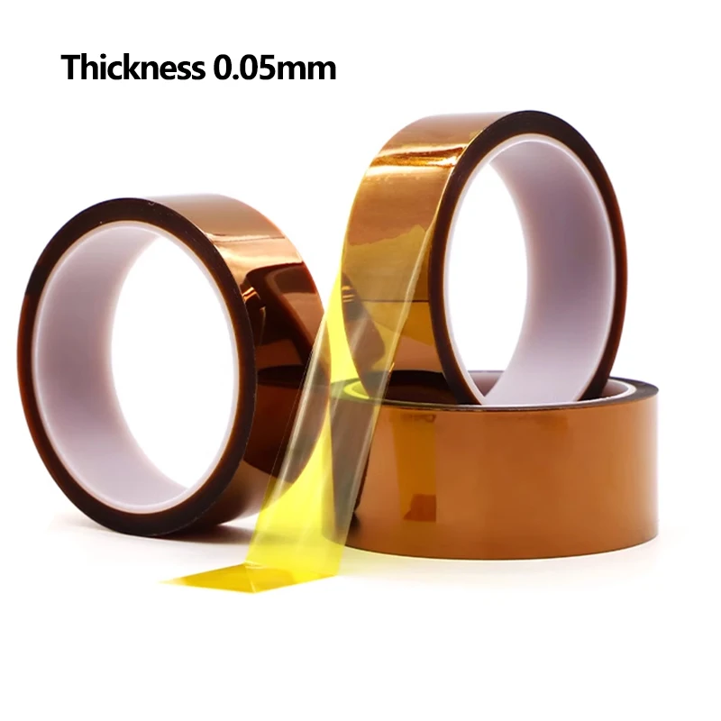 33 متر/لفة بوليميد الشريط 3/5/8/10/20/30/50/80/100 مللي متر بغا ارتفاع درجة الحرارة الذهب فيلم لاصق مقاومة للحرارة للأشرطة الإلكترونية