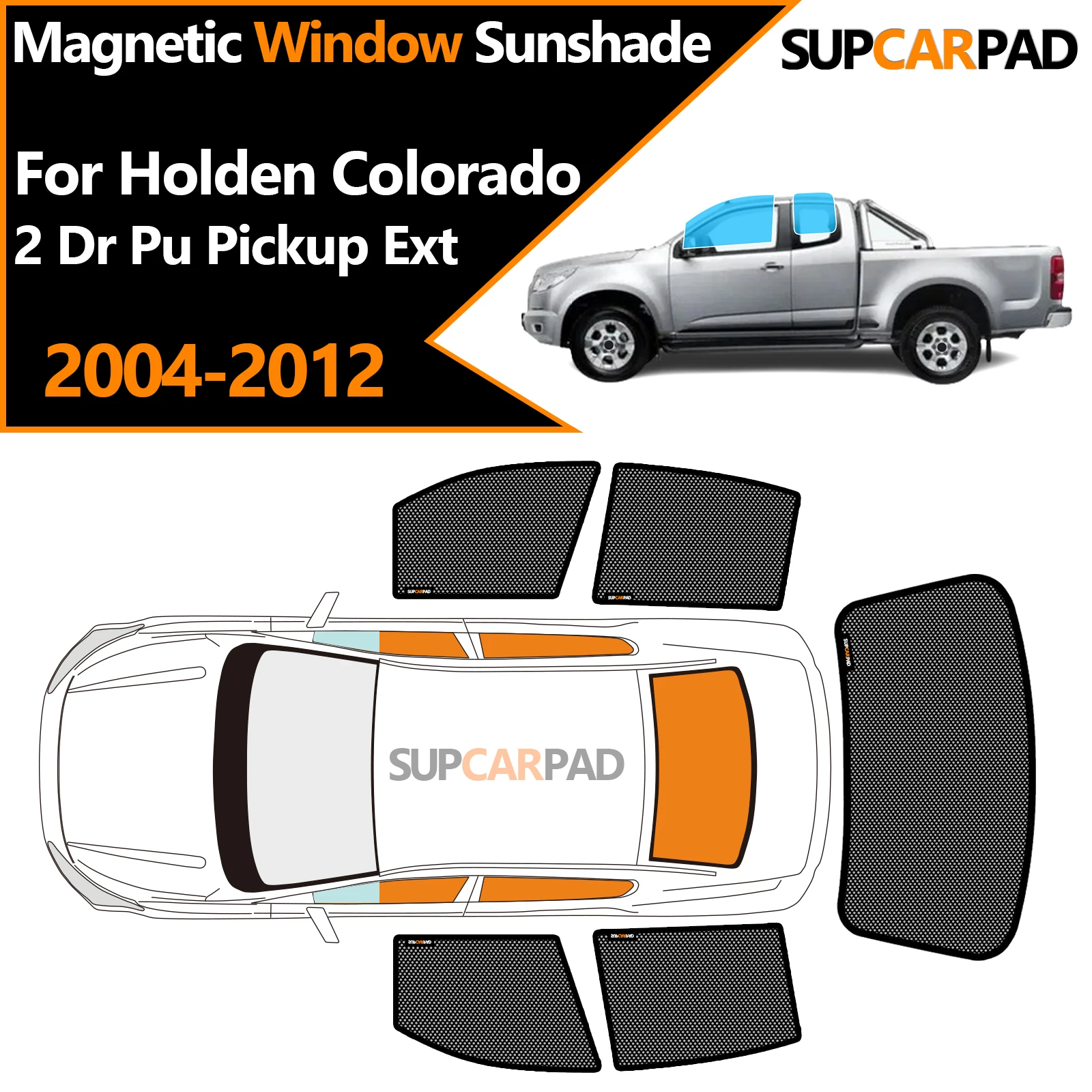 

Солнцезащитный козырек на окно автомобиля на заказ для Holden Colorado 2 Dr Pu Pickup Ext 2004-2012, магнитная занавеска, сетчатая передняя занавеска на лобовое стекло