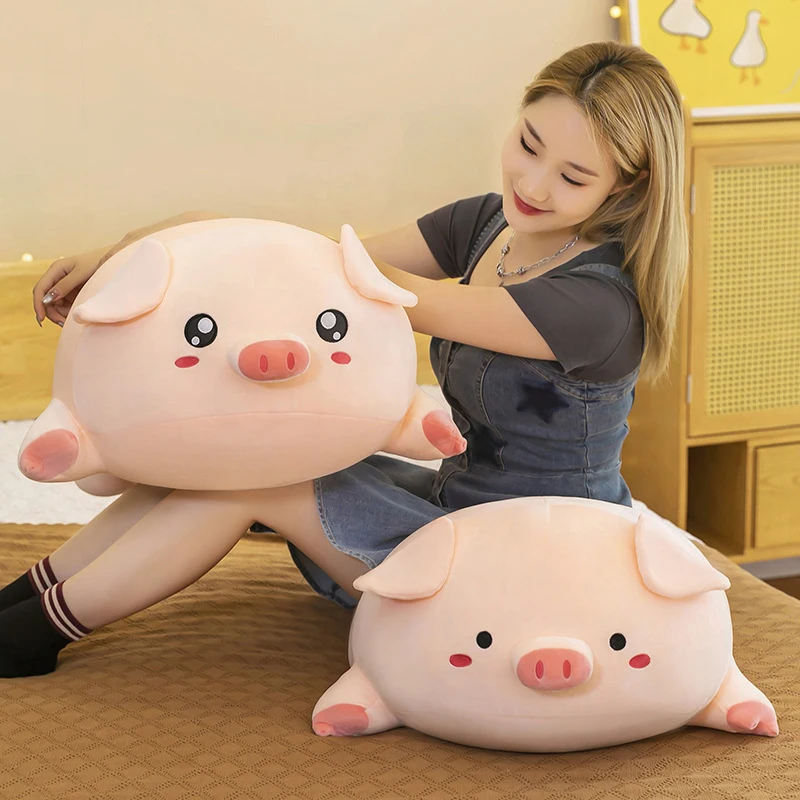 

Kawaii Plush Toy Cute Pig Stuffed Doll Soft Cuddly Pillow for Kids Birthday Gift Girls Bedroom Decor
