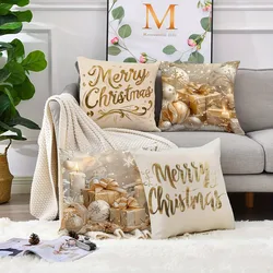 Christmas decoration pillowcase Merry Christmas Holiday Party Pillow cover Sofa cushion suite room home decoration