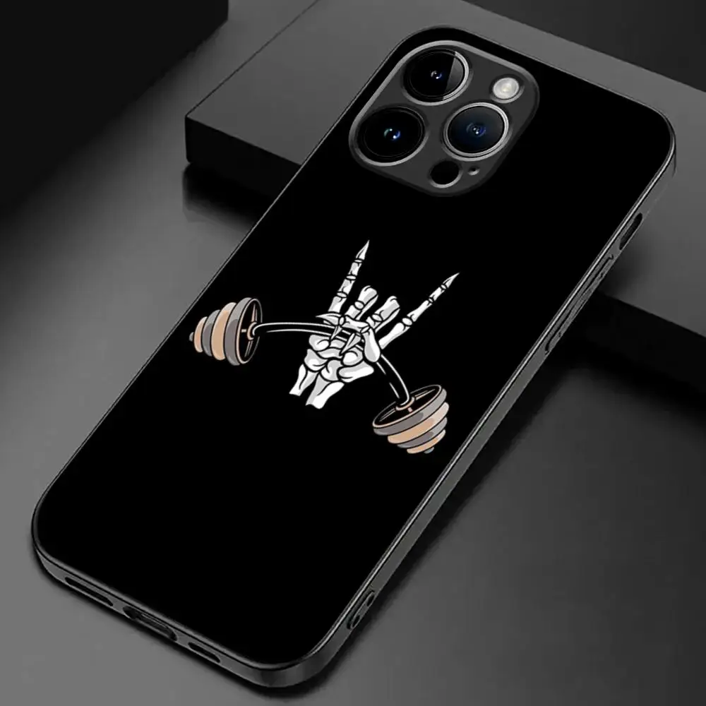 Barbell deadlift fitness Phone Case For iPhone 15 14 13 12 11 X XR XS XSMAX 8 7 Plus Mini Pro Max Soft Black Phone Cover