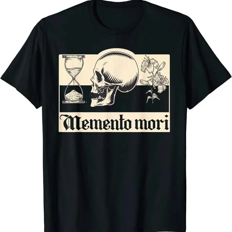 New Limited Memento Mori Latin Phrase Stoicism Philosophy Philosopher T Shirt