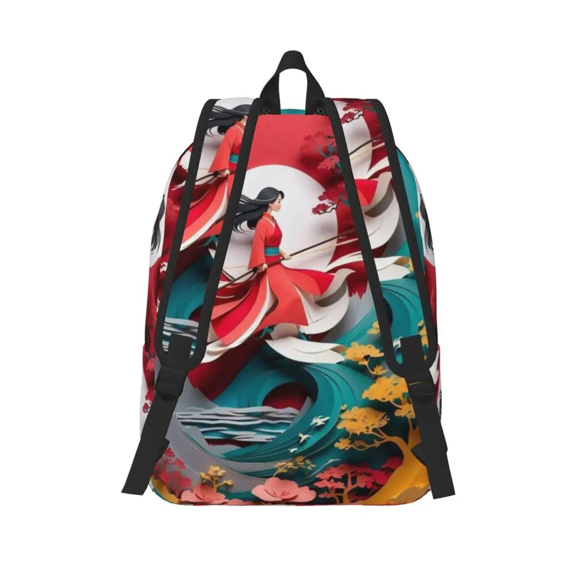 Custom Cartoon Movies Mulan Travel Canvas Backpack Women Men School Laptop Bookbag College Student Daypack Bags