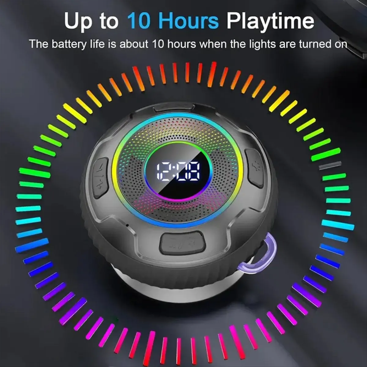 *X07A Wireless Speaker S5 IPX7 Waterproof ENC Speakers Built-in Mic 10 Hours Bluetooth Shower Speakers Subwoofer Blue image 5
