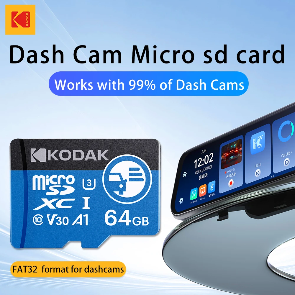 Kodak Micro sd card for Dash cam Memory Card High Endurance Video Microsd Card Compatible with Security Camera samrtphone Drone