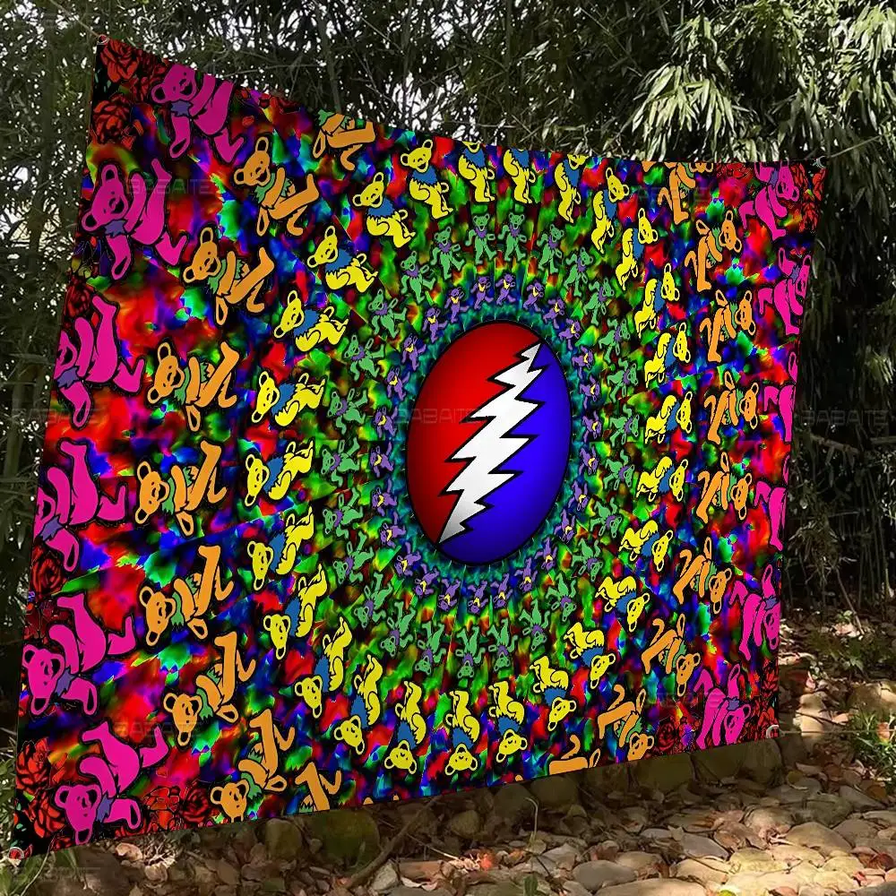 Band G-Grateful Dead Banner Art Printing Japanese Wall Flag Anime Wall Hanging Home Decor
