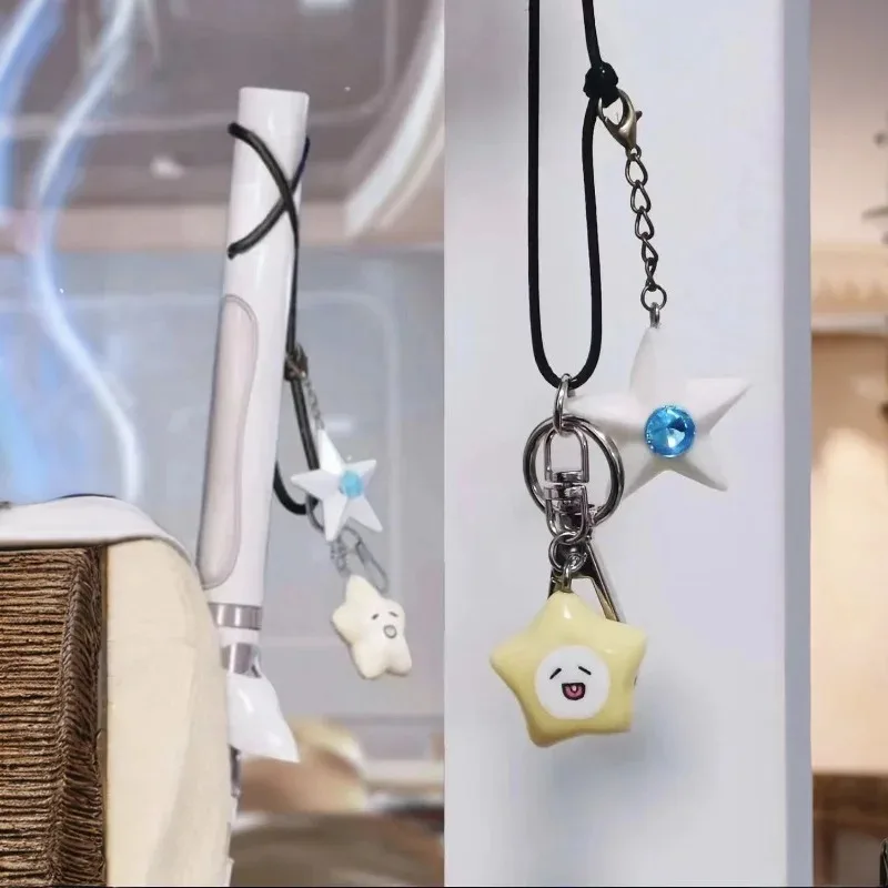 Jogo amor e espaço profundo xavier seta pico chaveiro bonito dos desenhos animados estrela chave titular saco pingente cordão chaveiro cosplay prop