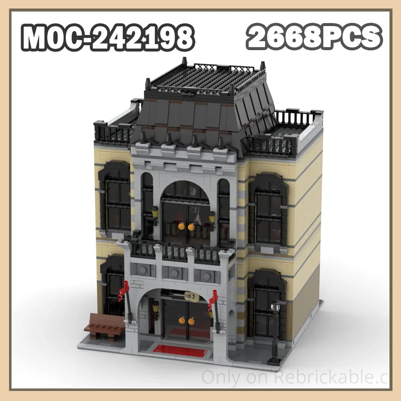 

MOC-242198 Городской музыкальный зал, строительный блок, модель дома, художественная архитектура, строительные блоки, серия DIY, набор, подарки для творчества, 2668 шт.