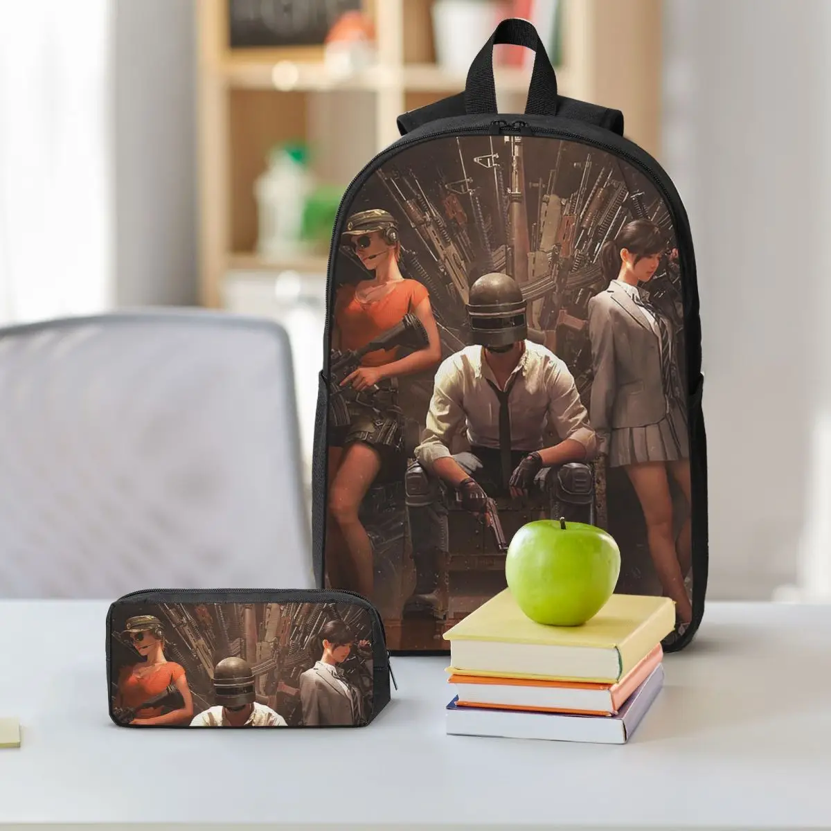 Pubg Battlegrounds Shooting Game Backpack Boys Girls BookBag School Bag Shoulder Bags 3ps Insulated Lunch Bag Pencil Case