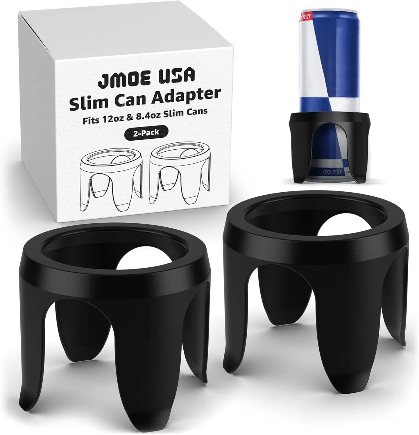 

Slim Can Cup Holder Insert for Car | Fits 8.4oz & 12oz Cans | Reversible and Wiggle-Free Design | Heat-Resistant Material | Comp