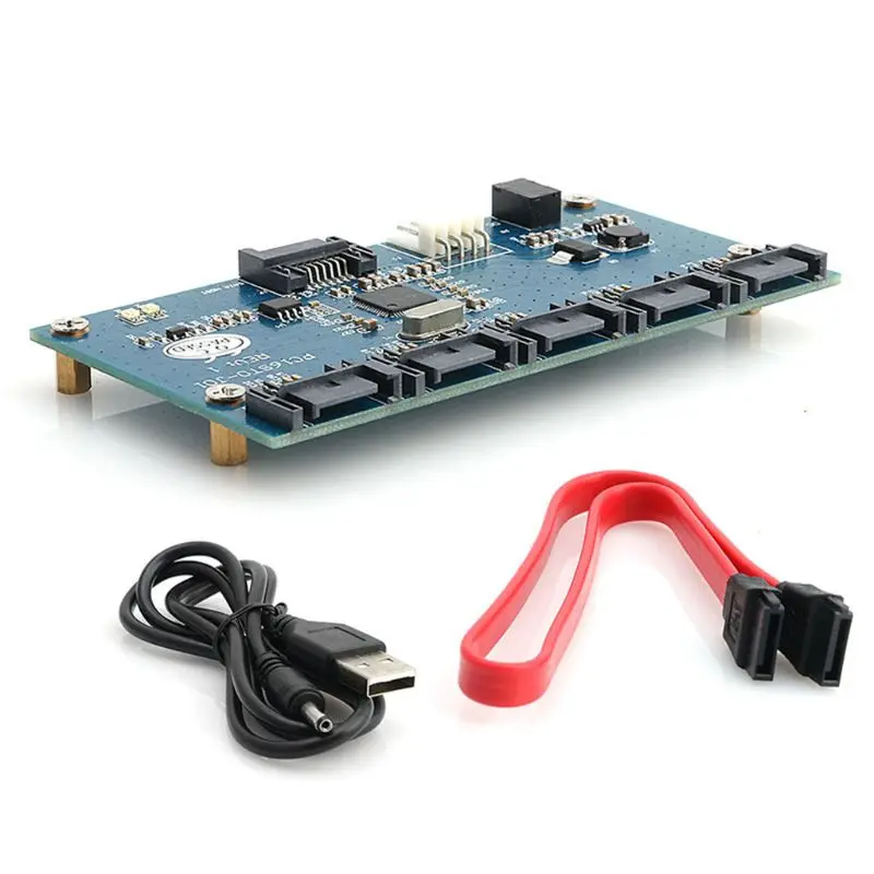 5 Port PCIE Expansion Card PCIE to 3 Controller 3Gbps SSD Card for PC