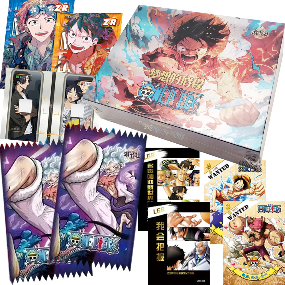 

One Piece Collection Cards Booster Box Monkey D. Luffy Sanji Chopper Anime Jigsaw Card Classic Cool Peripheral Toy Creative Gift