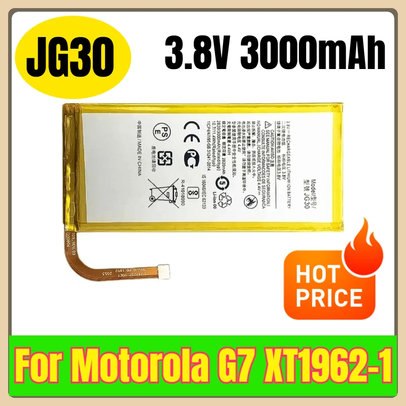 

JG30 3.8V 3000mAh​ Mobile Phone Battery for Motorola G7 XT1962-1