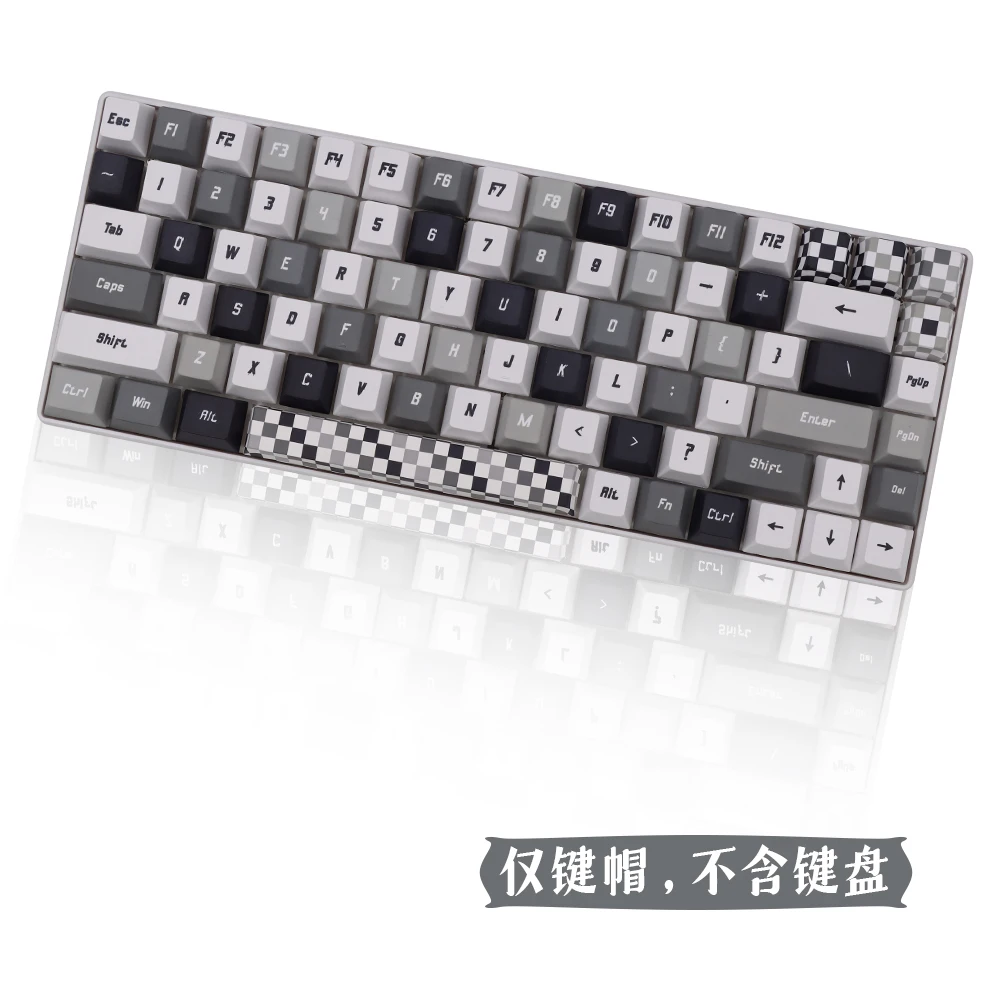 Imagem -05 - Checkered Cereja Keycaps 139 Mais 151 Chaves Cor Preto e Branco Incolor