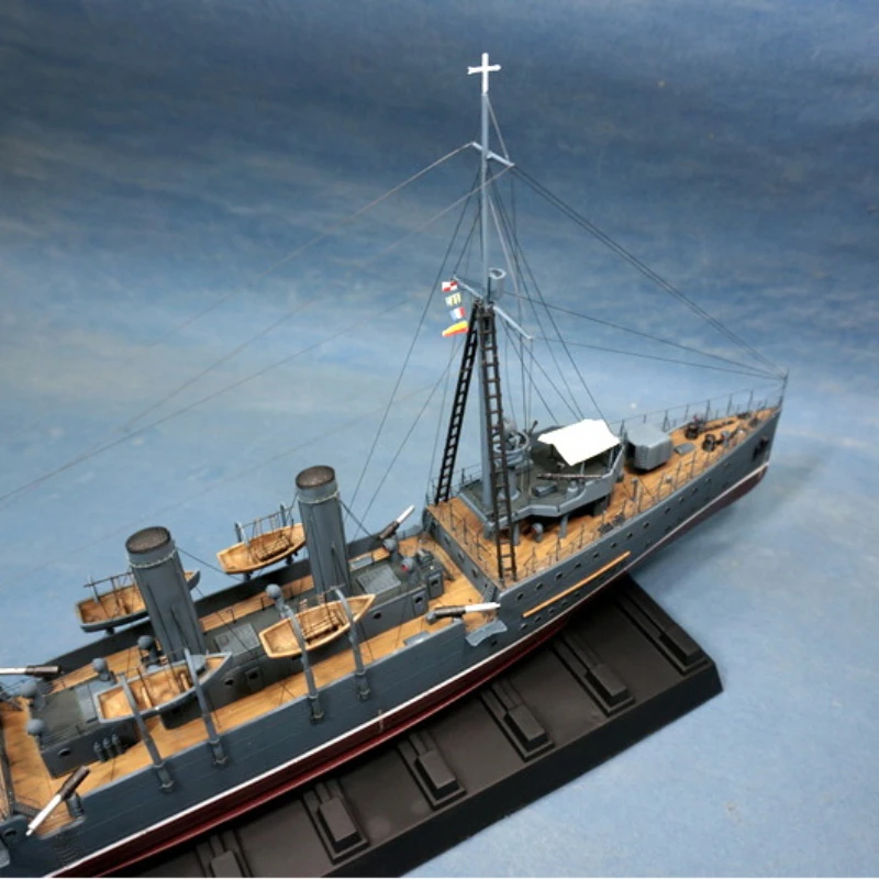 Trumpeter assemblato modello di nave da guerra simulazione 1/150 nave da guerra cinese Zhongshan Battleship modello di nave elettrica