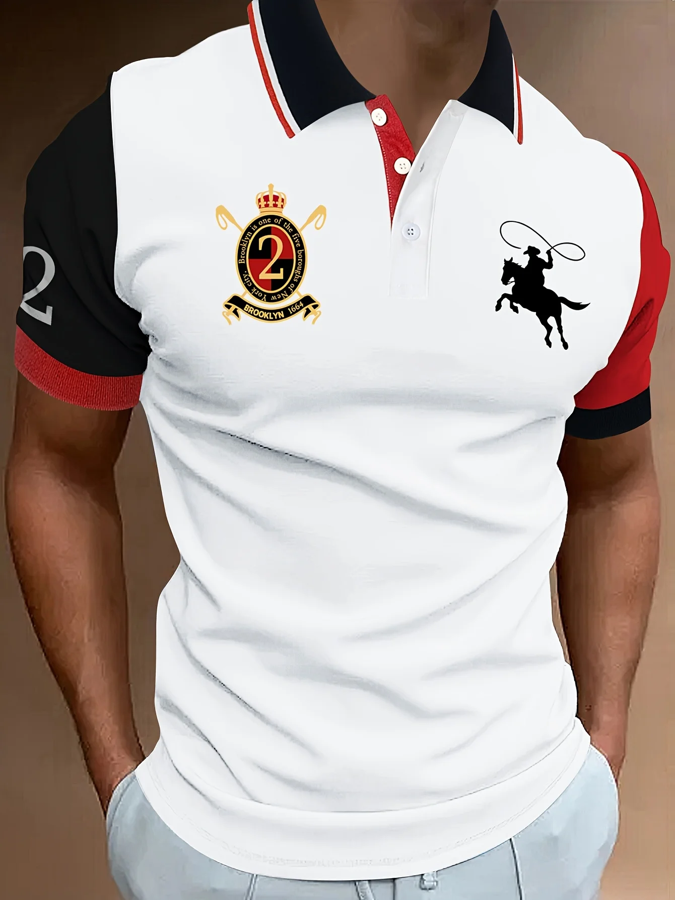 

New Men's Golf Polo Short-Sleeved Men's New Shirt Business Leisure Sports Senior Luxury High-Quality Button Trend T-Shirt