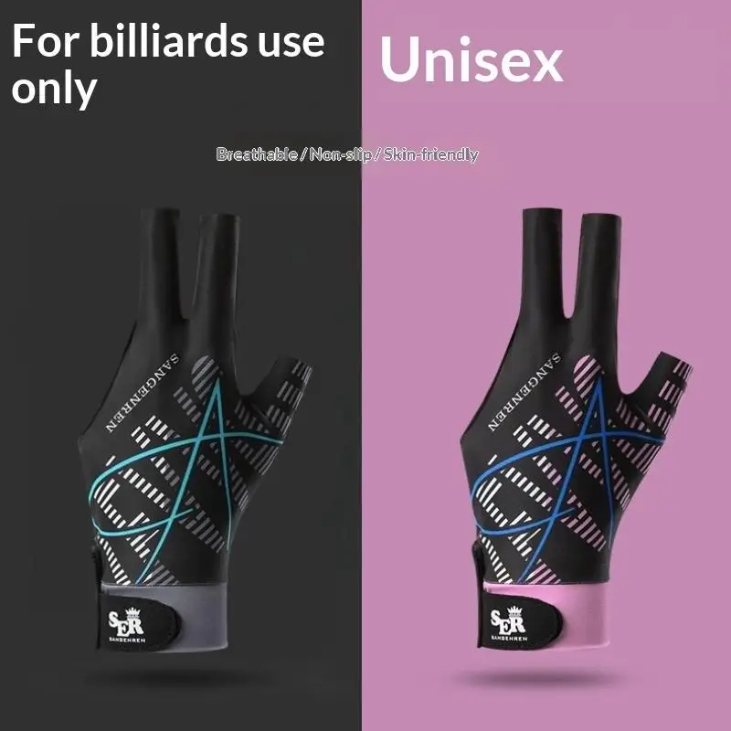 Professioneller Billard-Handschuh für Linkshänder, Silikon-Anti-Rutsch, Elastisch, Atmungsaktiv, 3-Finger-Snooker-Handschuh – Detail 10