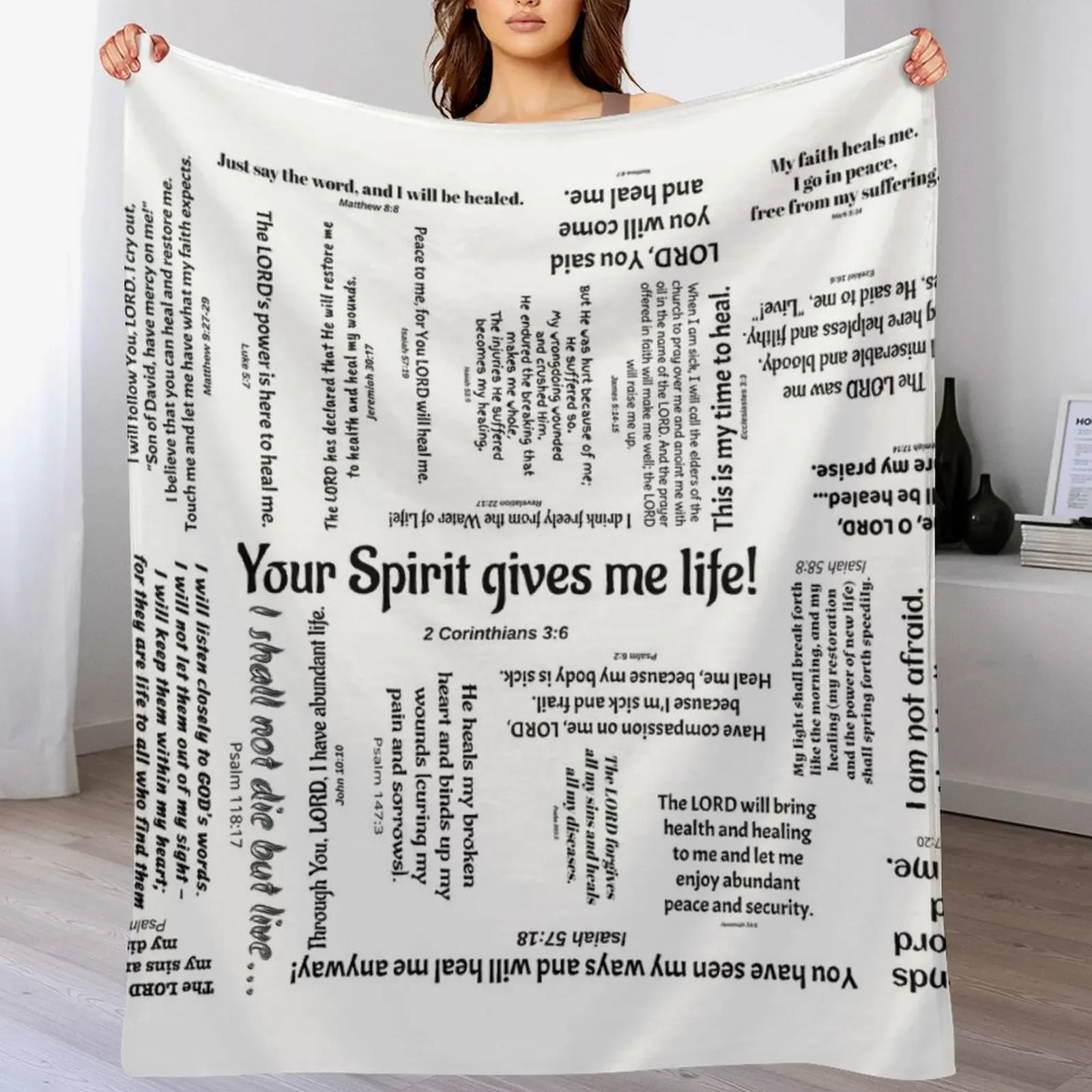 

Healing Scriptures Blanket - white Throw Blanket Luxury Thermal Summer halloween Blankets
