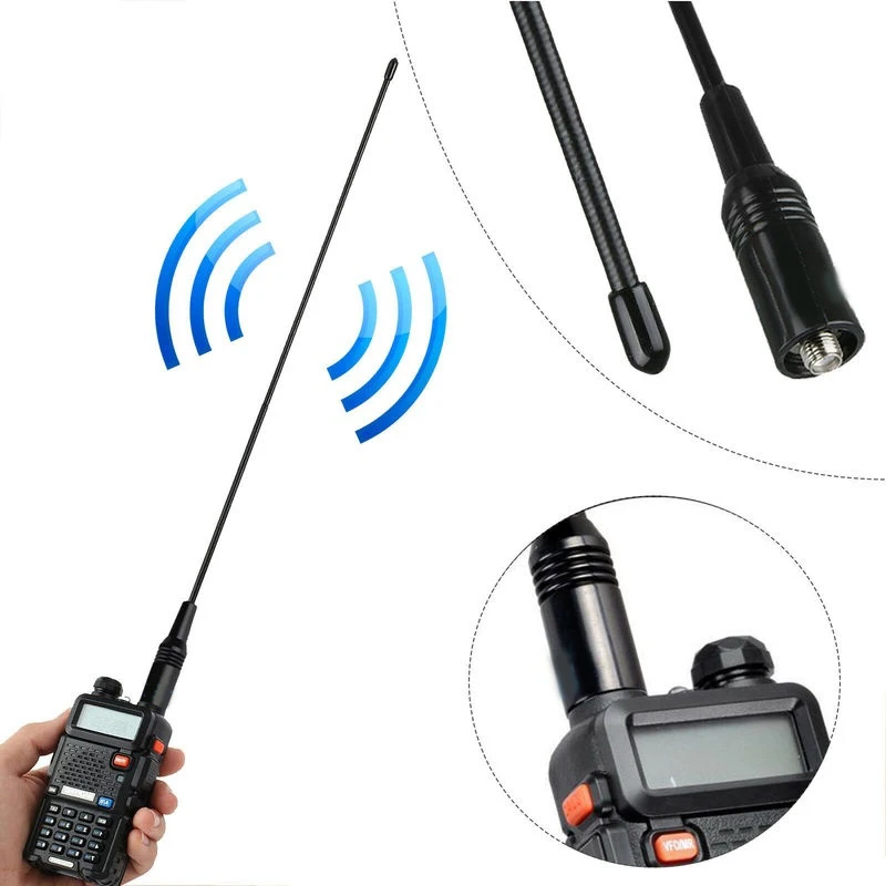 ABSQ-สําหรับ Baofeng UV5R UV-82 NA-771 เสาอากาศ 144/430MHZ 10W Dual Band Walkie Talkie เสาอากาศ