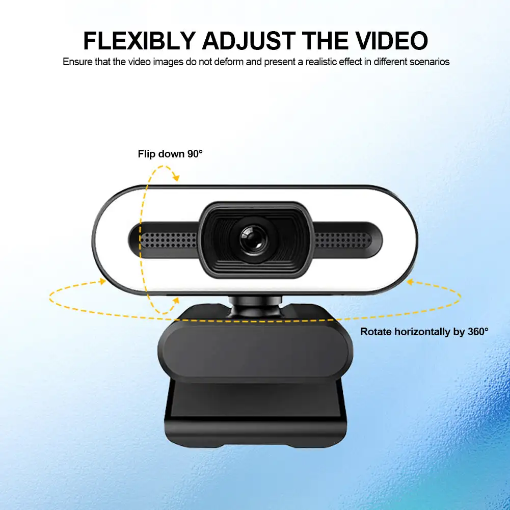 كاميرا ويب عالية الدقة 1080P 2K 4K مع ميكروفون للكمبيوتر المحمول والكمبيوتر المحمول وكاميرا ويب بتركيز تلقائي وبث مباشر مرن وكاميرات ويب خفيفة