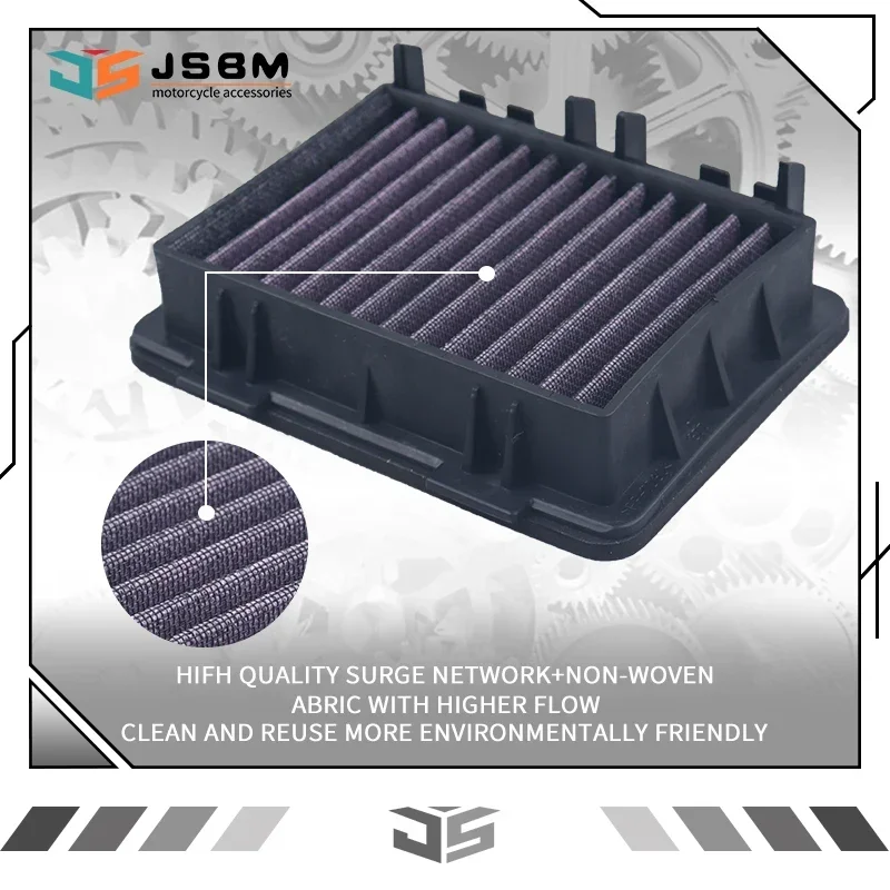 JSBM Motorcycle Washable Air Filter For KTM 125 200 250 390 DUKE 250 ADV 390 Adventure 2017 2018 2019 2020 2021 2022 2023 2024