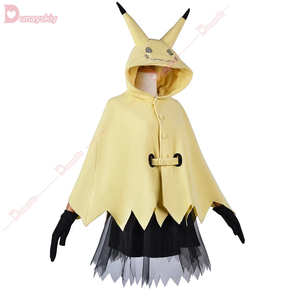 Mimikyu cosplay terno feminino pijamas anime vestido dos desenhos animados robe de halloween para adultos crianças bonito pijamas feminino terno