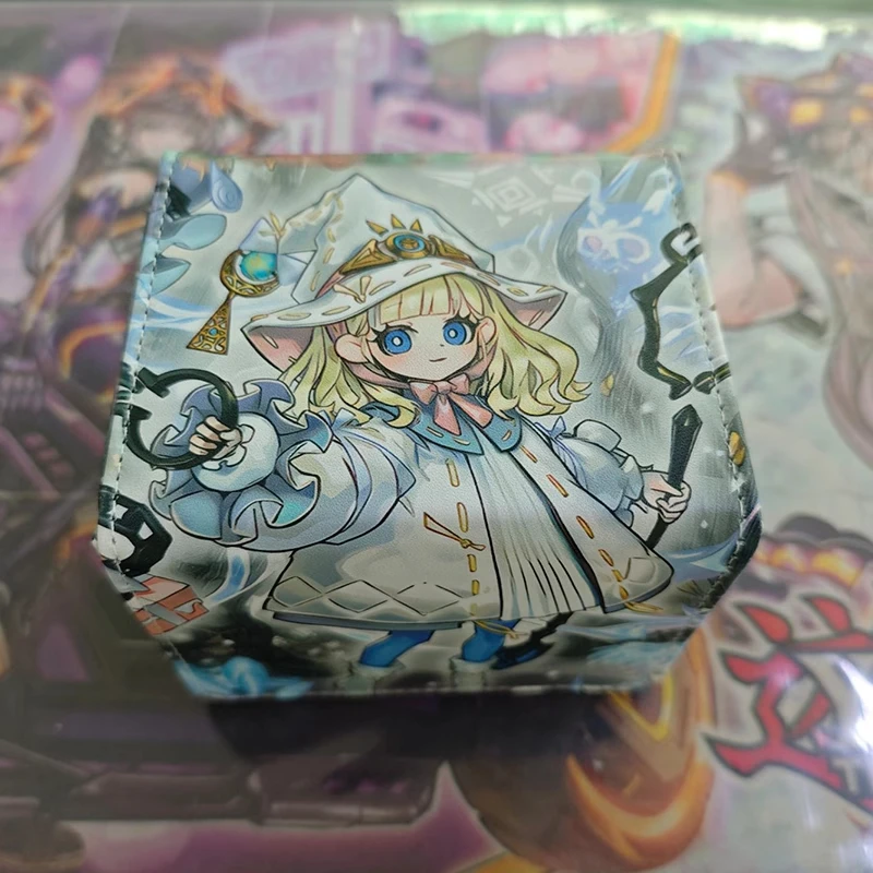 Anime Game Yu Gi Oh OCG TCG Card Box Leather Storage Box PU Material Asteria Risette of The White Woods Collection Gift Toys