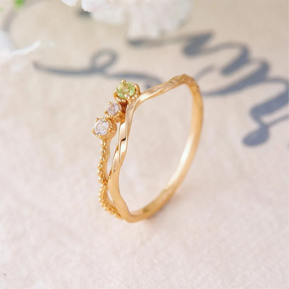 MOBUY خاتم الأحجار الكريمة الزبرجد الطبيعي للنساء نمط المحكمة أنيق رائع 925 فضة الذهب Vermeil غرامة مجوهرات