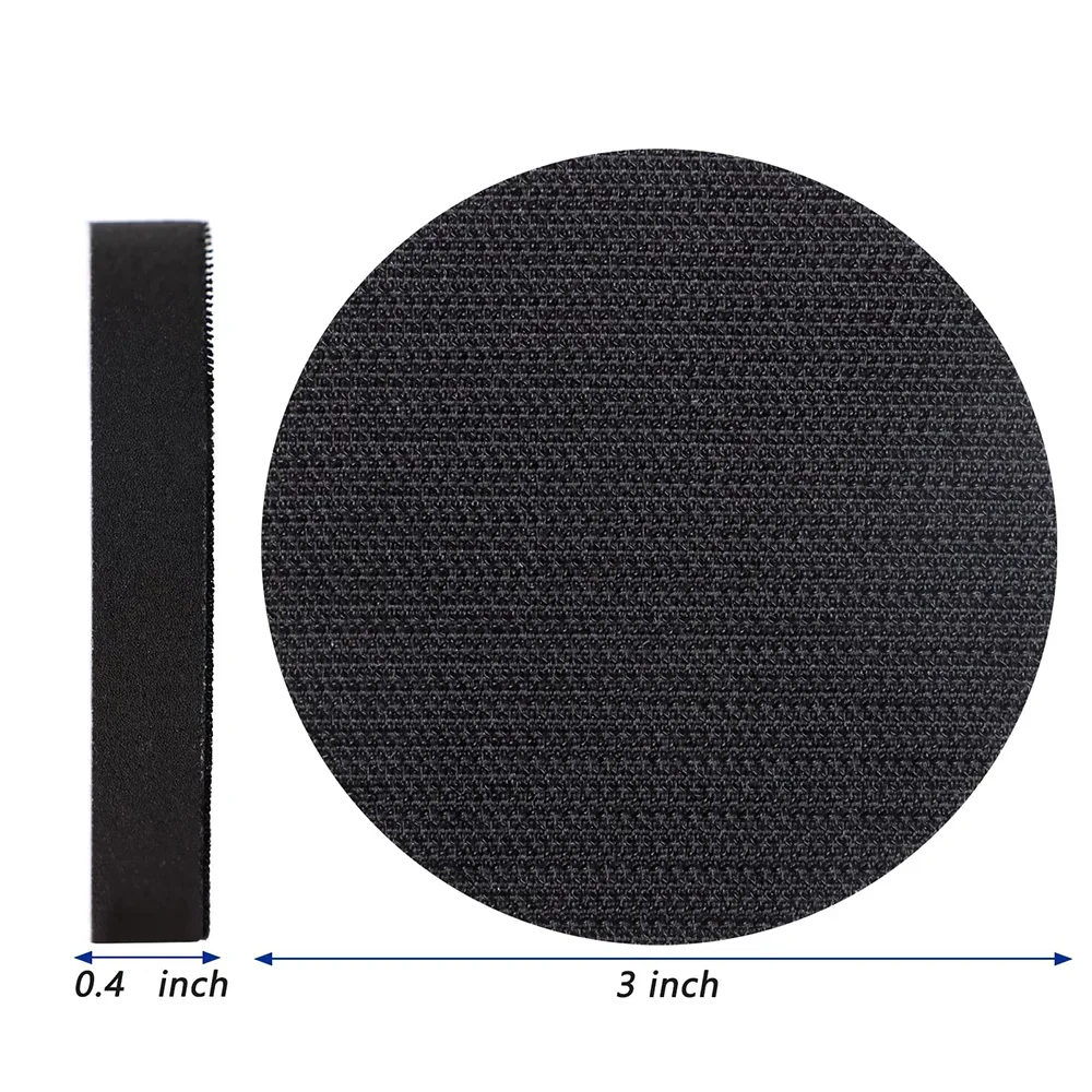 1/2/3/4 Inch Soft Density Sponge Cushion Buffer Backing Pad 10 mm 3 Pcs Hook and Loop for Orbital Sander Automotive Woodworking