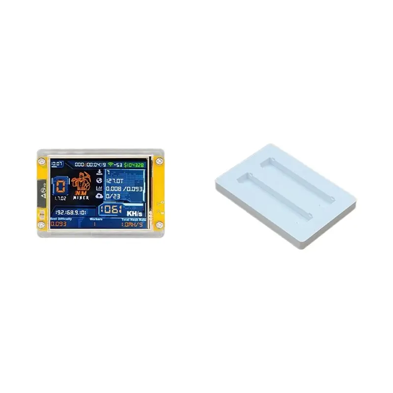 

Stand Upgraded Harshrate 2.8 Inch Smart Display 1060KH/S Nmminer Nerdminer+ 2 Slots Bitcoin Crypto Solo Lottery Miner