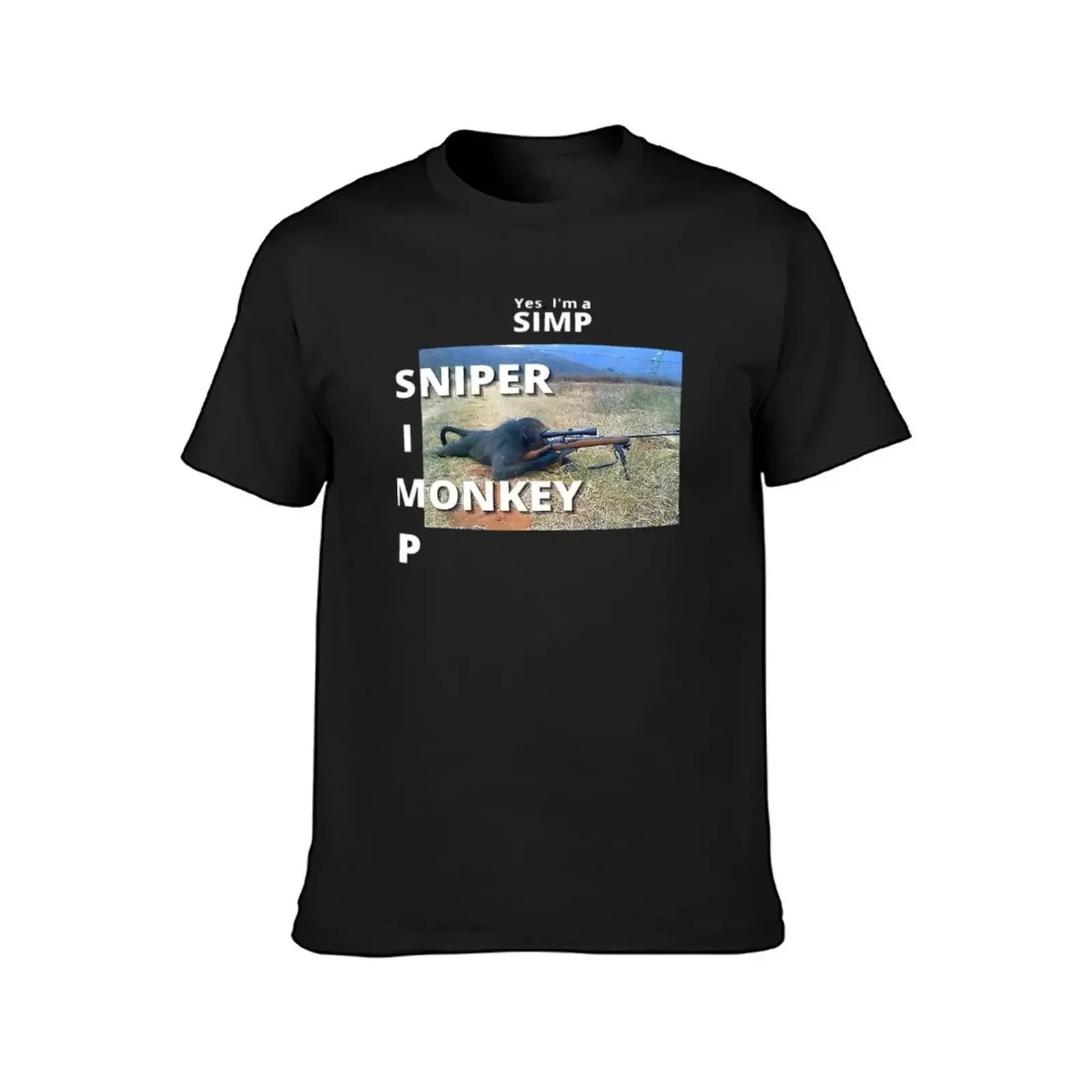 Yes I’m A Simp Sniper I Monkey P T-Shirt quick drying boys animal print oversized mens plain t shirts