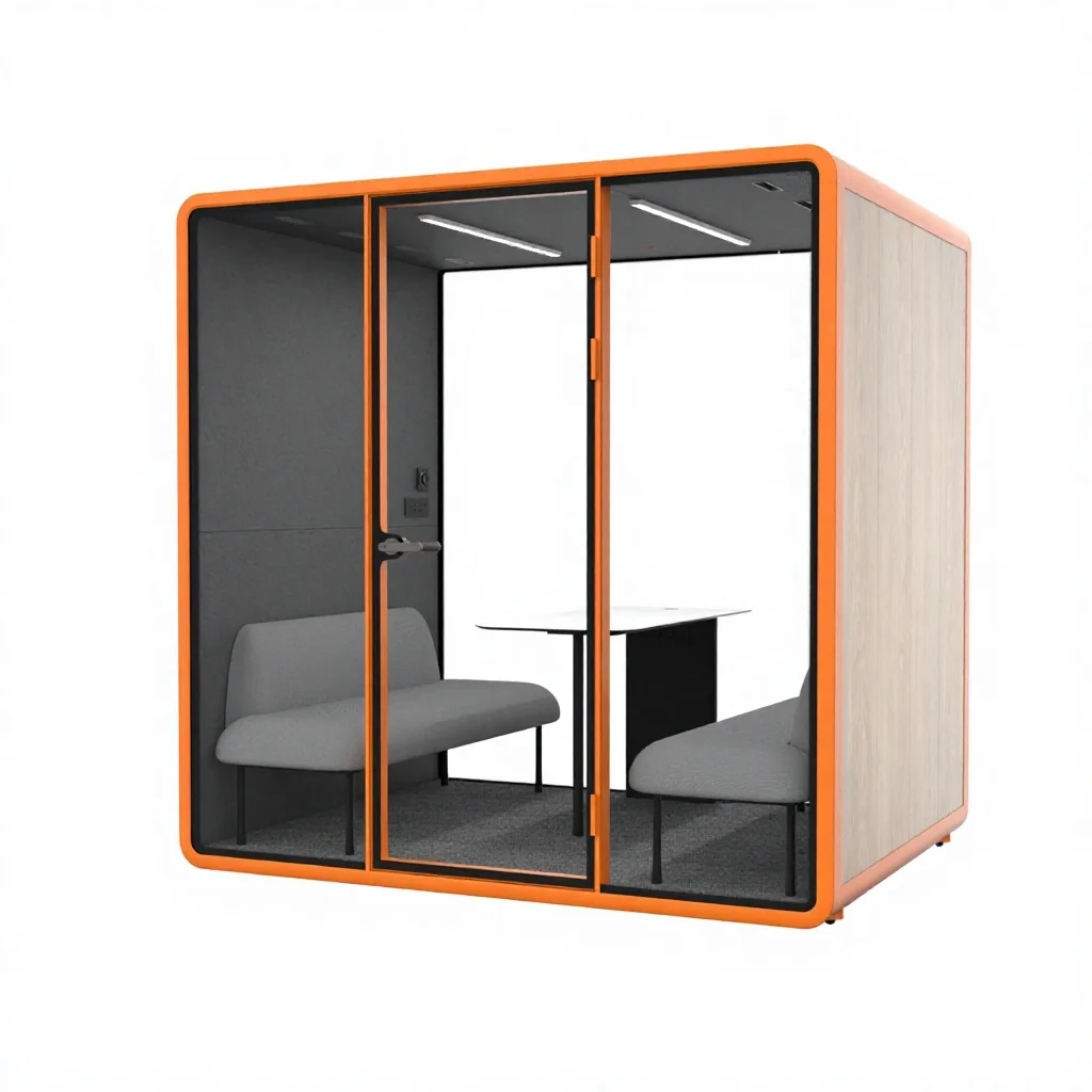 Stainless Steel Soundproof Portable Office Meeting Cabin, Suitable For Outdoor Use, With Telephone Booth And Voice Communication