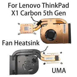 Original For Lenovo ThinkPad X1 Carbon 5th Gen Laptop Fan Heatsink CPU Cooler Cooling Fan FRU:00UR984 01YU011 00UR983 UMA